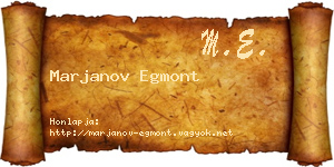 Marjanov Egmont névjegykártya